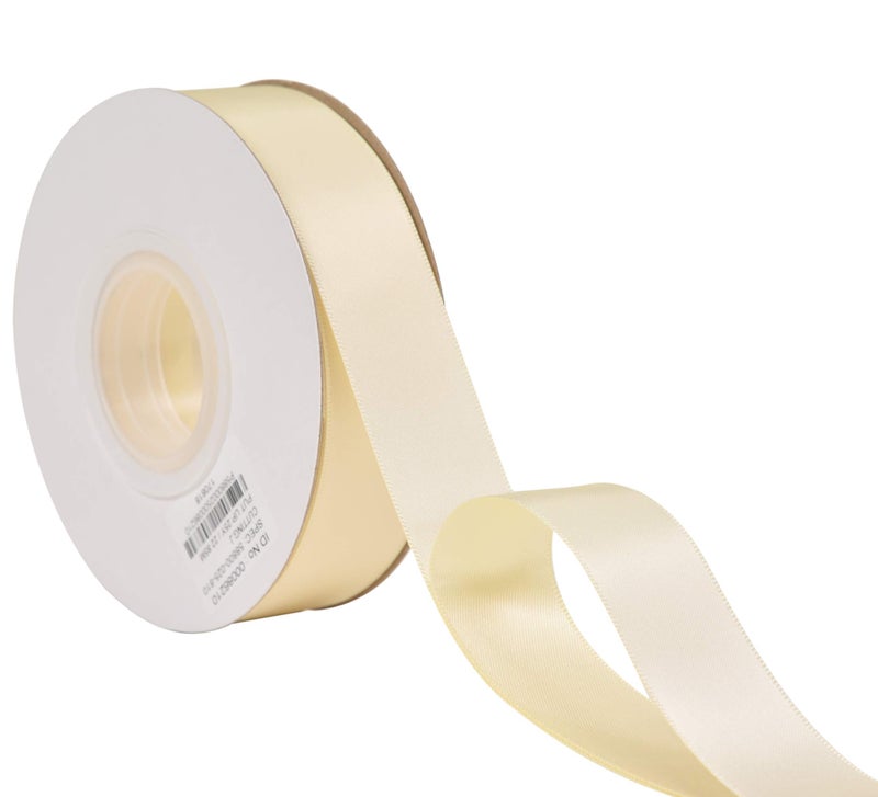 YAMA Double Face Satin Ribbon - 1 Inch 25 Yards for Gift Package Wrapping,Floral Design,Hair Bow Clip Making,Crafting,Sewing,Wedding Decor, Ivory - Image 2